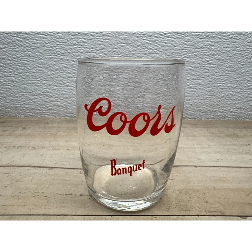 Vtg Set Of 2 Coors Glasses Lion Griffin Logo And Banquet